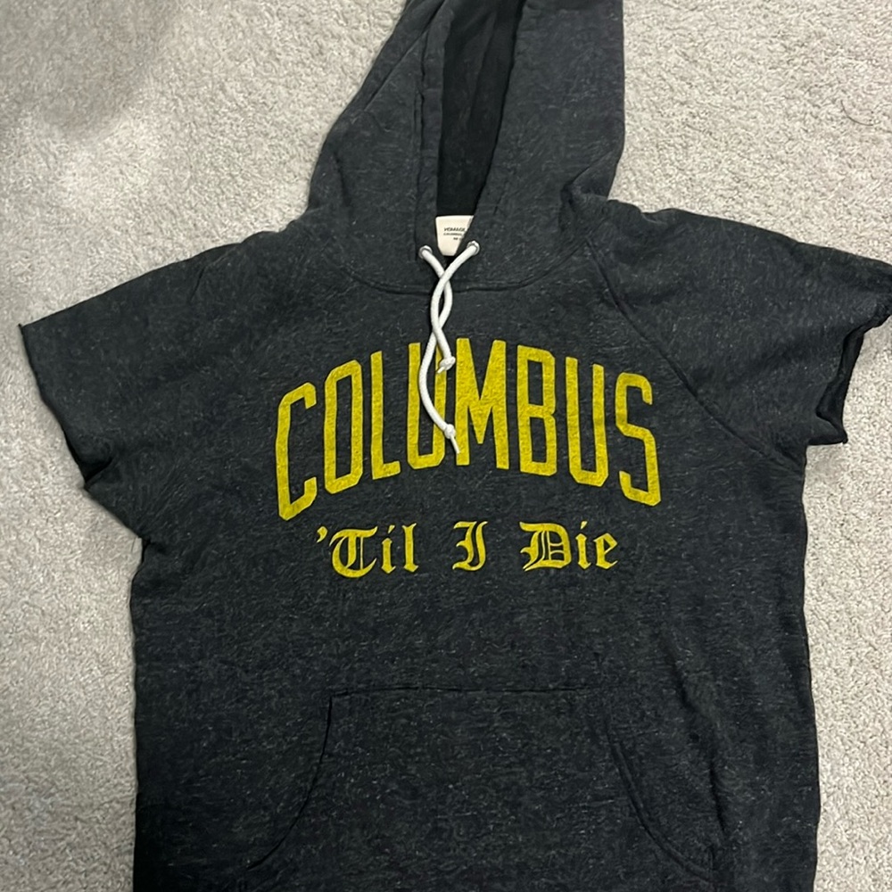 Columbus homage short sleeve hoodie